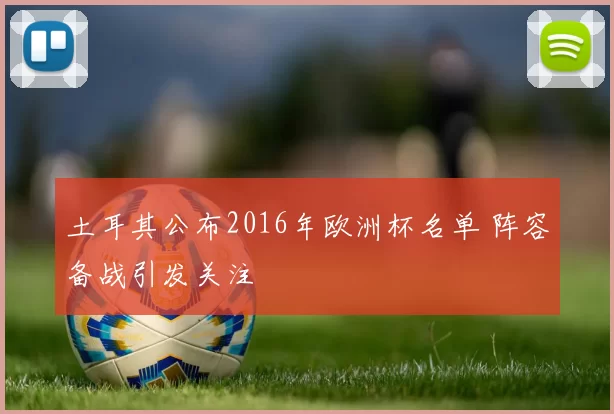土耳其公布2016年欧洲杯名单 阵容备战引发关注