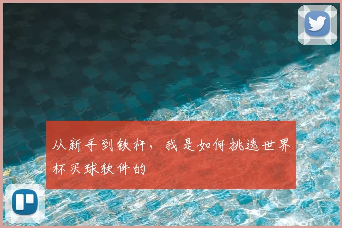 从新手到铁杆，我是如何挑选世界杯买球软件的